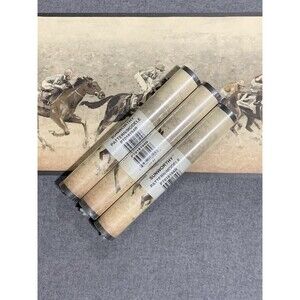 THOROUGHBRED RACE HORSES JOCKIES FULL SPEED SPRINT - 3 rolls